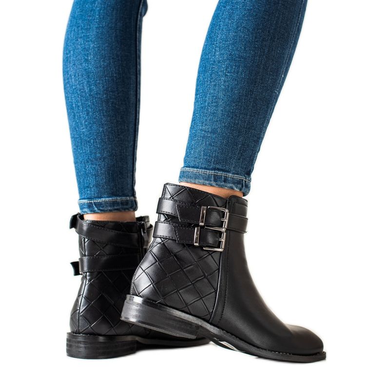 Goodin Botas negras con hebillas negro