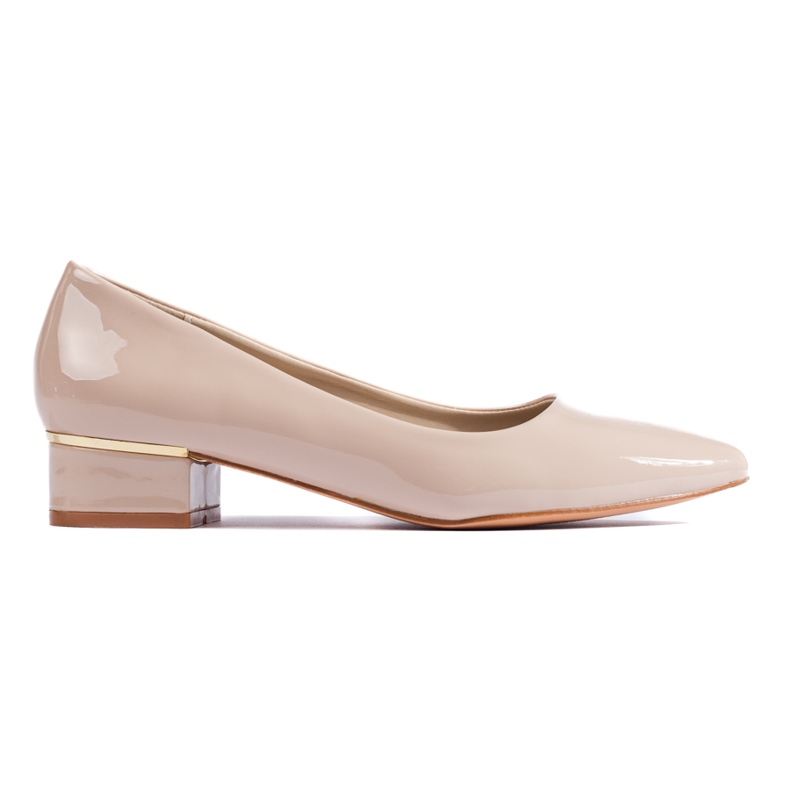 Goodin Bombas clásicas con tacones bajos. beige