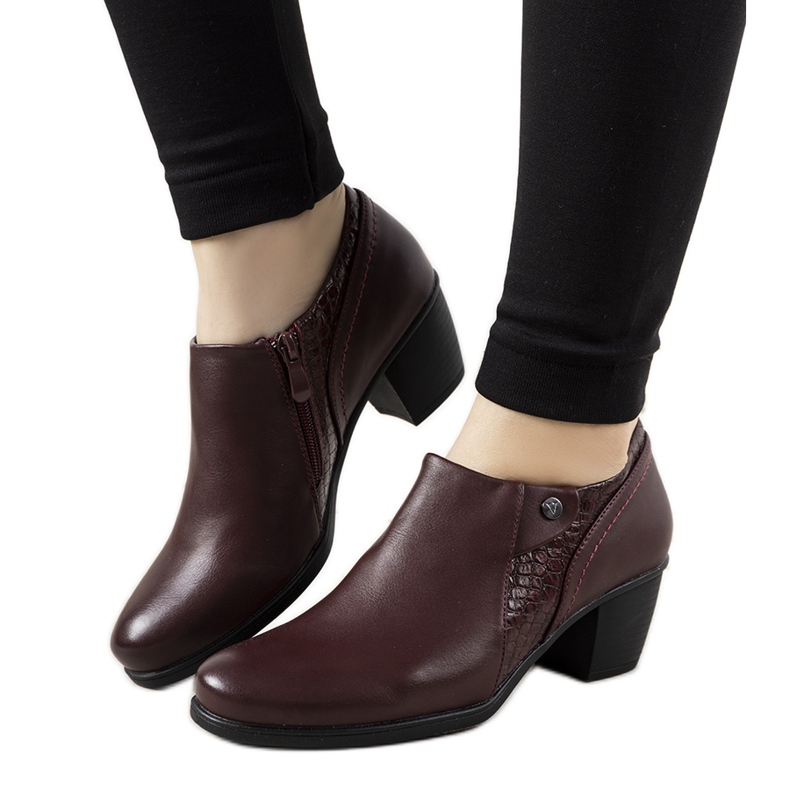 Brogues granate en el puesto de Stefanie rojo multicolor