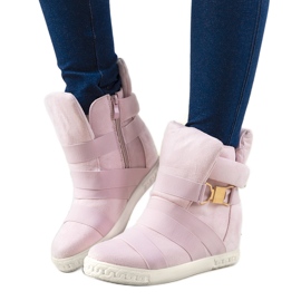 Zapatillas de cuña rosas rosado