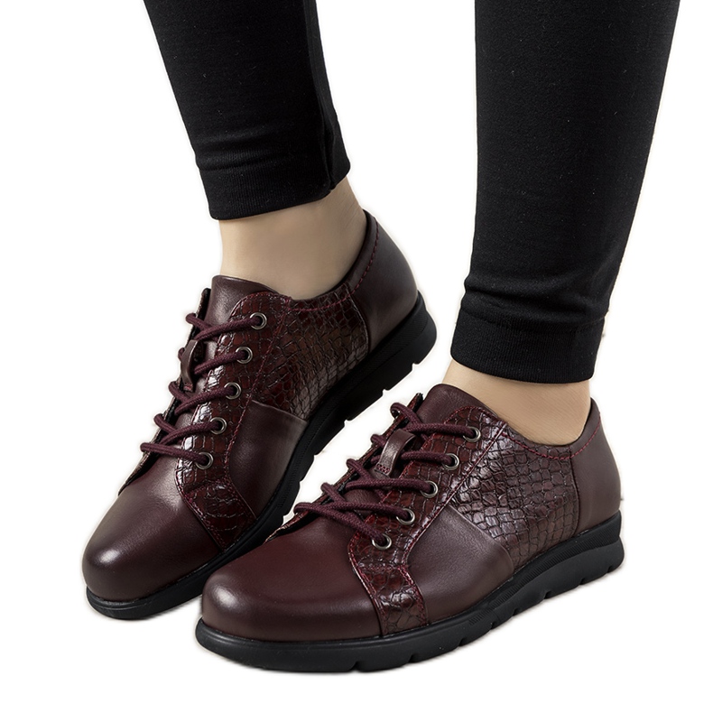 Zapatos de mujer granate de Olmos rojo