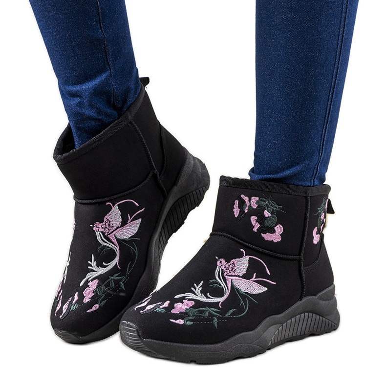 Botas de nieve negras con bordado Jamil negro Botas de nieve negras con bordado Jamil negro