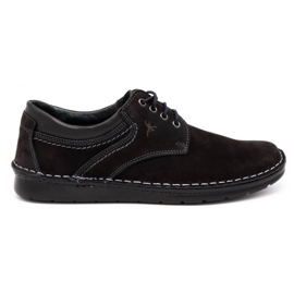 Olivier Zapato casual hombre piel 7095 negro nubuck