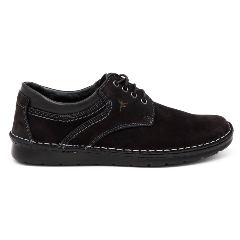 Olivier Zapato casual hombre piel 7095 negro nubuck