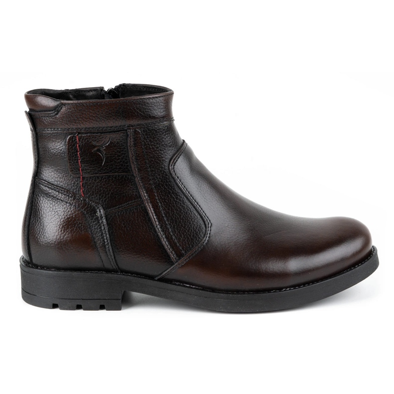 Olivier Botas Chelsea de piel de invierno para hombre 302MP kabir marrón