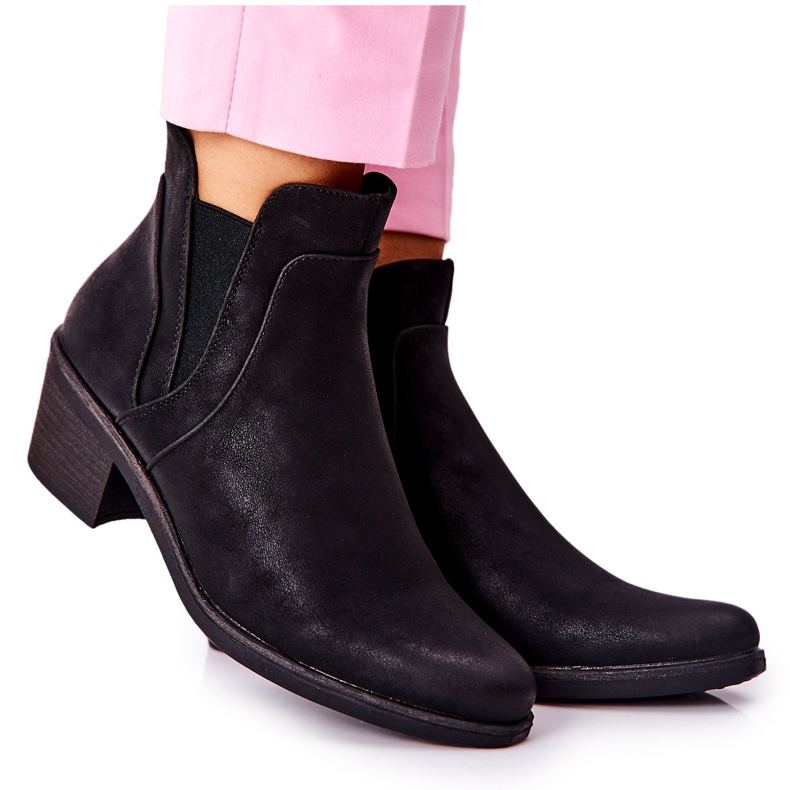 Botas Negras De Tacón Alto Sergio Leone BT620 negro