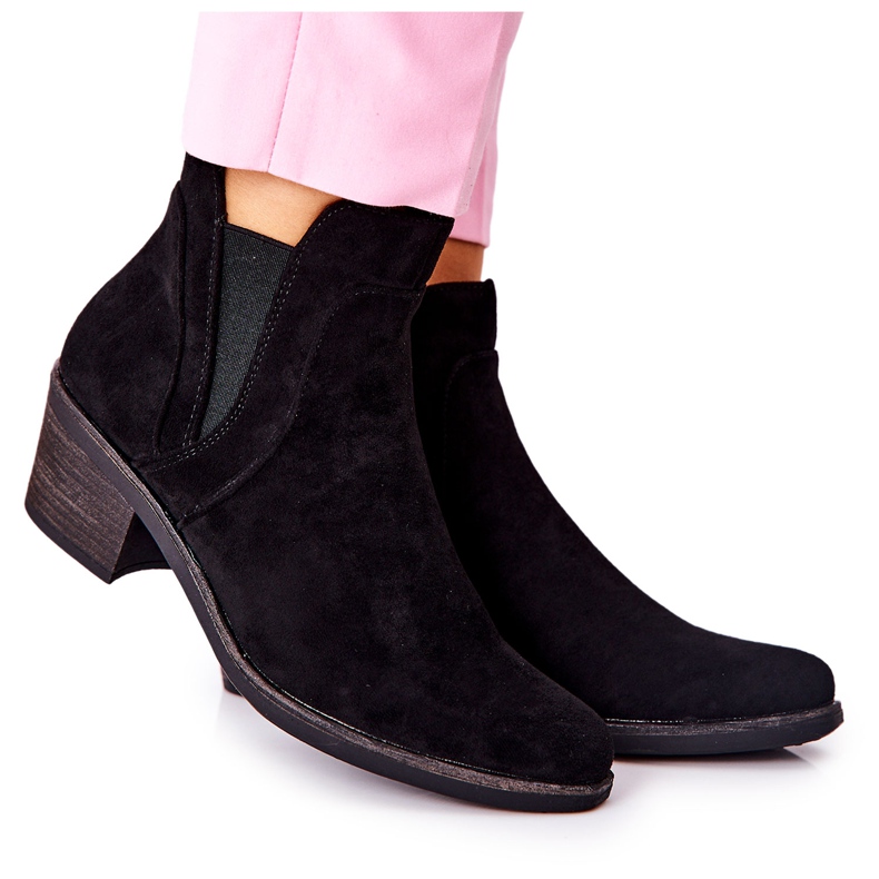 Botas Negras De Tacón Alto Sergio Leone BT620 negro