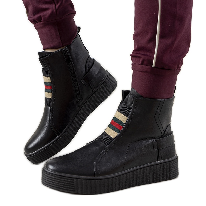 Botas negras con plataforma Nazario negro