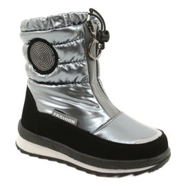 Evento Botas de Nieve Botas hasta la Rodilla para Niños Miss❤E 21DZ23-4324 Gris negro plata