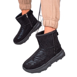 TRENDI Mukluki caliente en la plataforma negro TRENDI Mukluki caliente en la plataforma negro