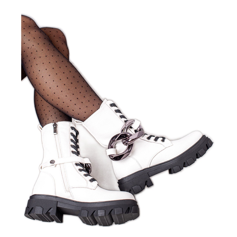 S. BARSKI Botas Workery Z Ozdobie S.BARSKI blanco