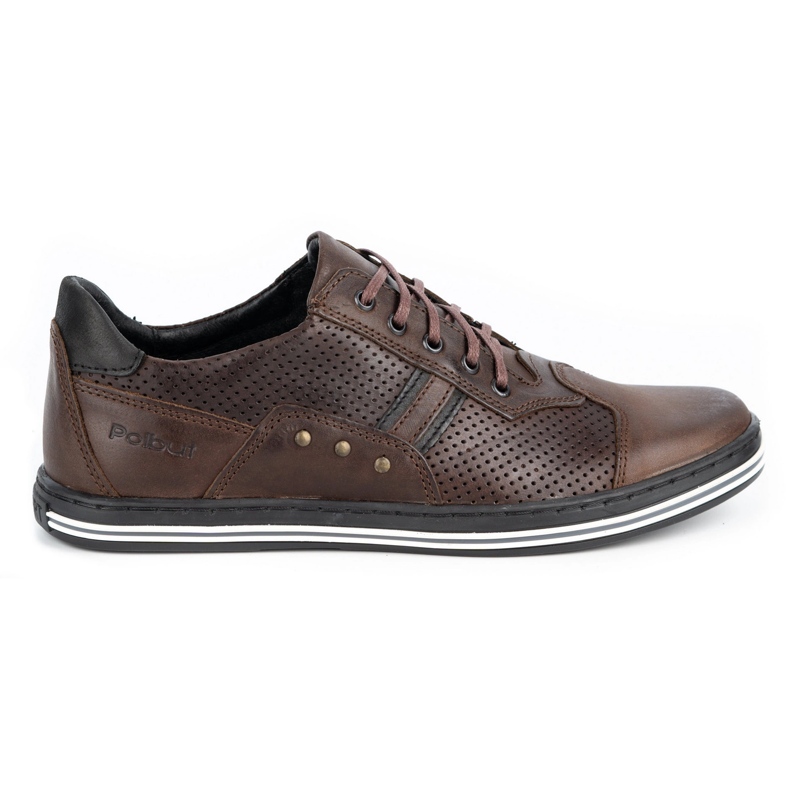 Polbut Zapato casual de hombre 1801P marrón oscuro