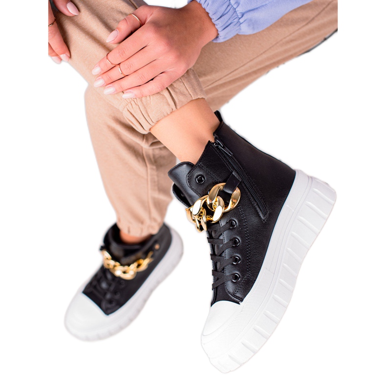 Seastar Zapatillas altas con cadena negro Seastar Zapatillas altas con cadena negro