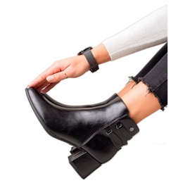 Goodin Botas clásicas de cuero ecológico negro Goodin Botas clásicas de cuero ecológico negro