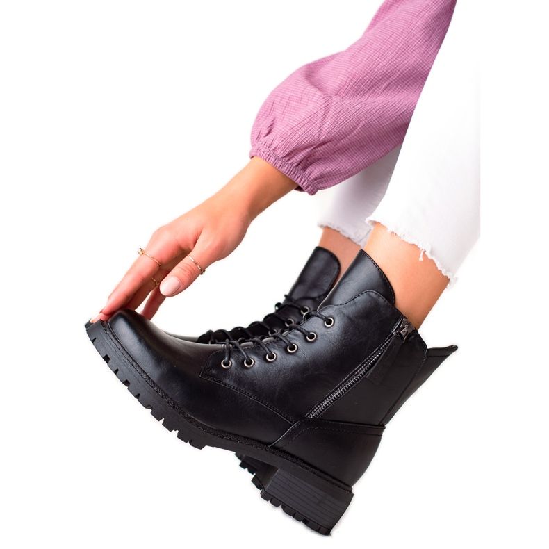 W. Potocki Botines Potocki con cordones clásicos negro W. Potocki Botines Potocki con cordones clásicos negro