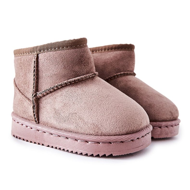 Botas de nieve cálidas para niños Gooby beige oscuro
