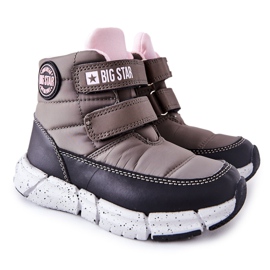 Botas de nieve para niños Memory Foam Big Star II374071 Szare negro gris