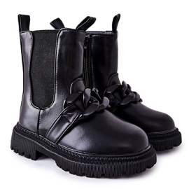 FR1 Botas para niños Warm Black Hinea Chain negro