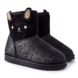 Vinceza Botas de nieve para niños Black Coreris negro