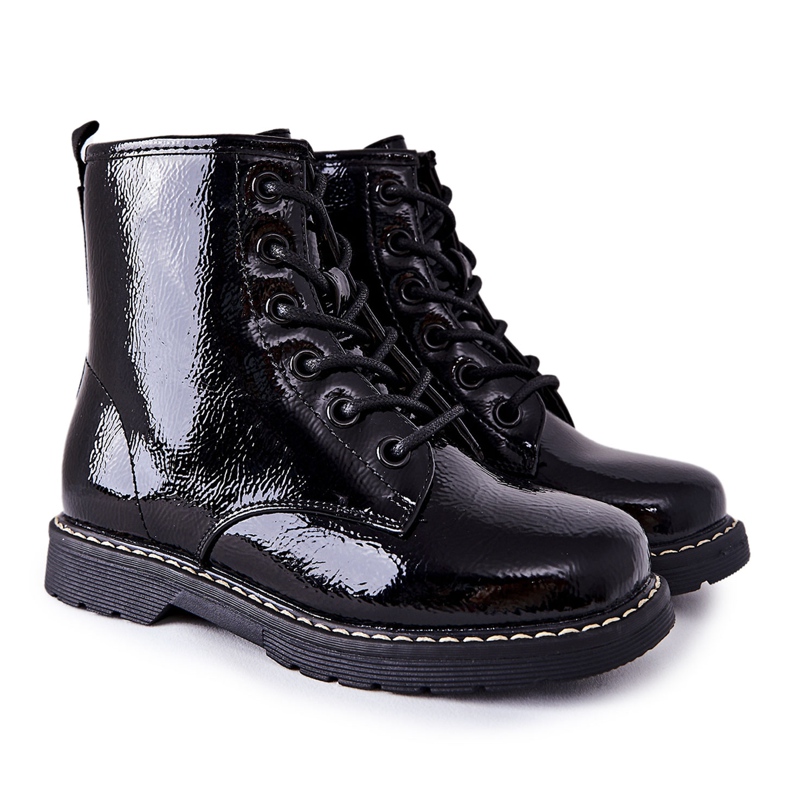 Vinceza Botas de Abrigo Infantil Lacado Negro Gessa