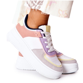 Zapatillas Deportivas Zapatillas En La Plataforma Freedom Blanca Y Amarilla blanco multicolor