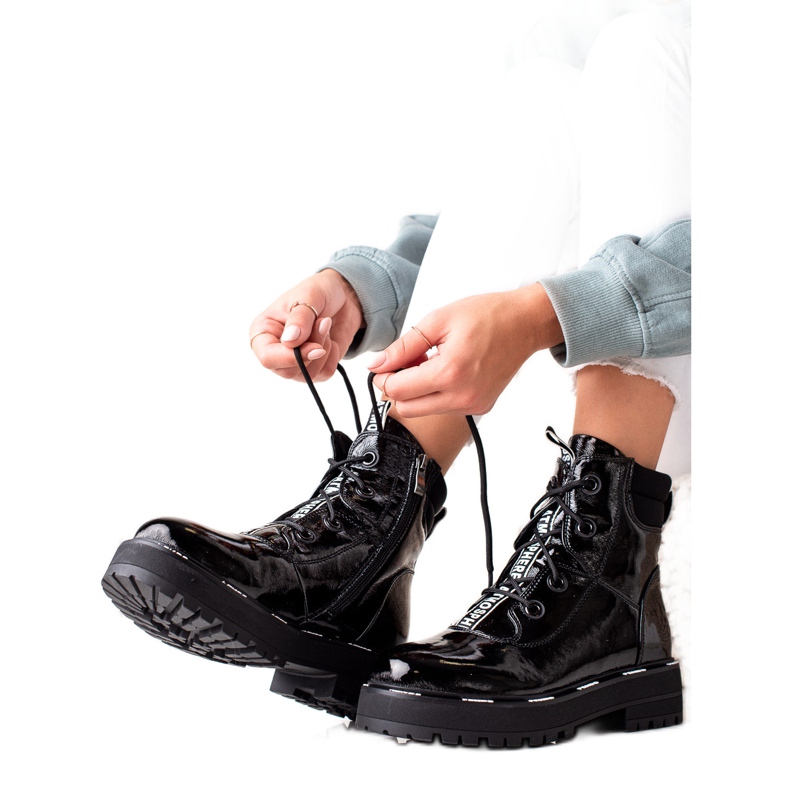 Botines Artiker piel negra negro