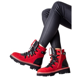 Botines piel Artiker rojos