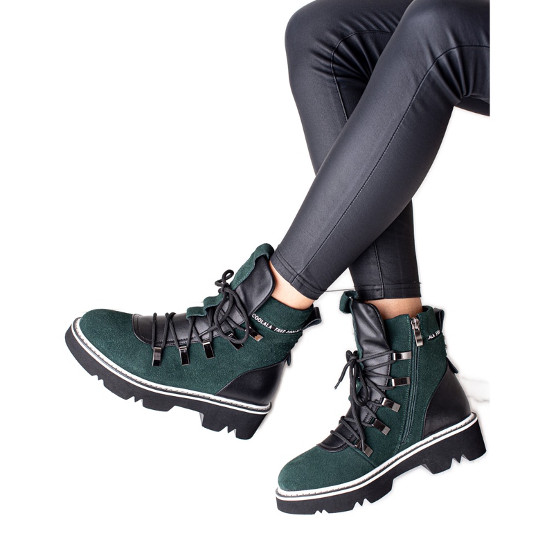 Botas ARTIKER de piel verde