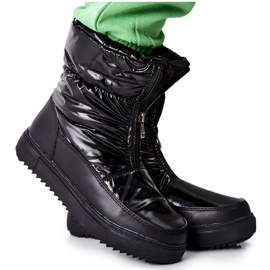 S.Barski Botas de nieve cálidas Black Monile para mujer negro