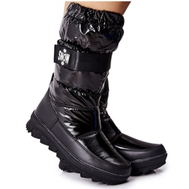 S.Barski Botas para la nieve cálidas de membrana alta para mujer Negro Eunousa