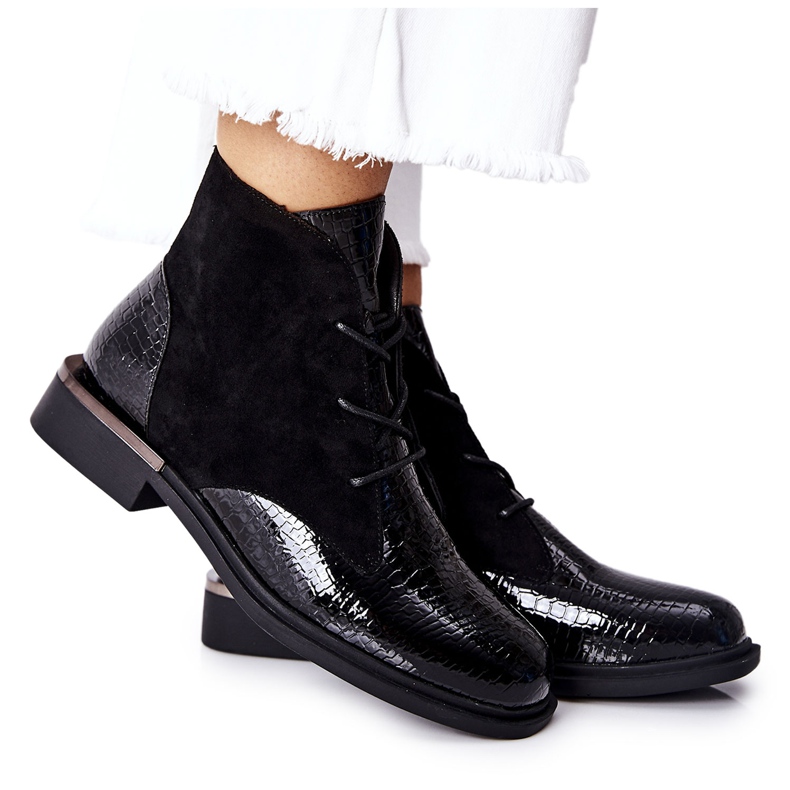 Botas de gamuza abrigadas Sergio Leone BT401 Negro