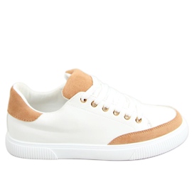 Zapatillas de mujer blancas 6110 Khaki blanco caqui