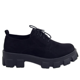 Zapatos negros con suela gruesa 8363 Negro