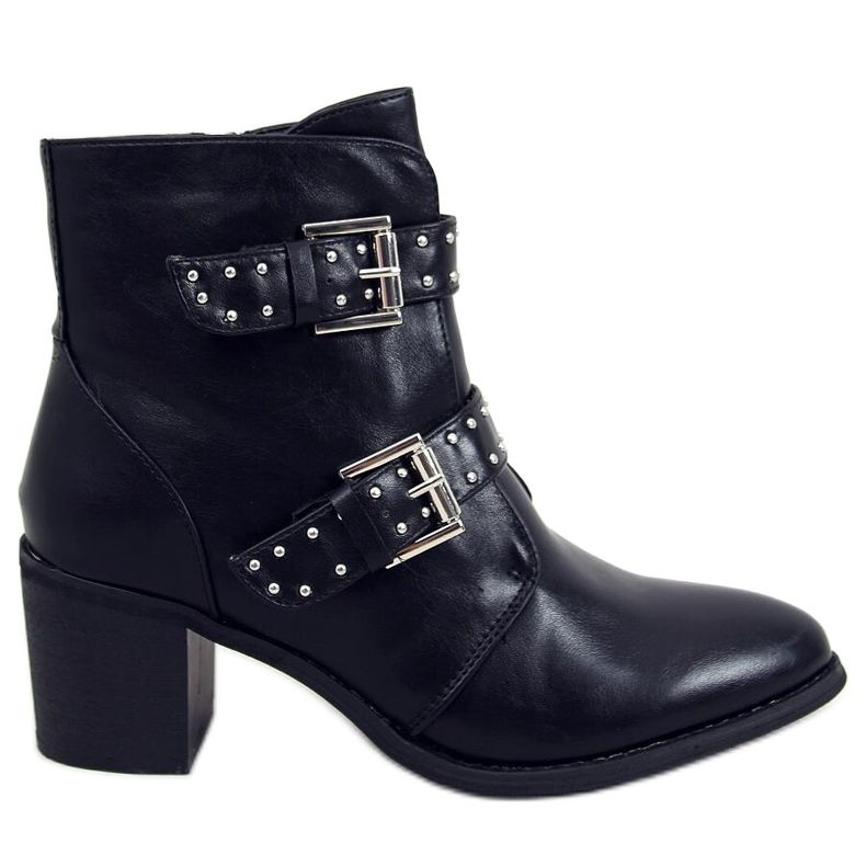 Botas negras de tacón con tachuelas C760 Black negro Botas negras de tacón con tachuelas C760 Black negro