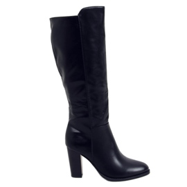 Botas negras de tacón alto UK03P Black negro