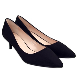 Zapatos de salón con tacón bajo Ann Black negro