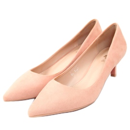 Zapatos de salón con tacón bajo Ann Pink rosado Zapatos de salón con tacón bajo Ann Pink rosado