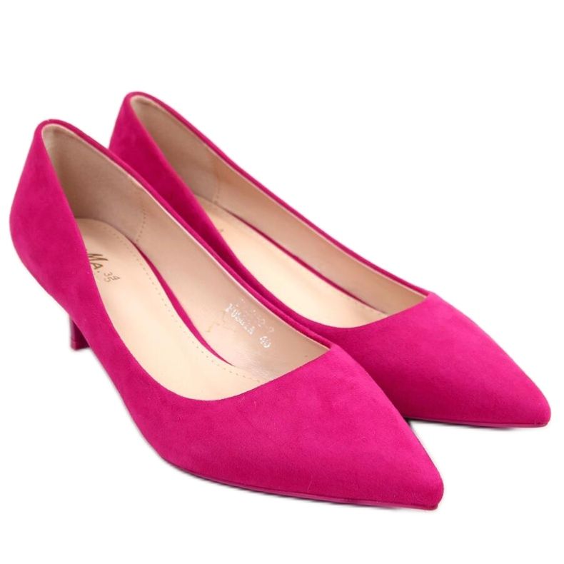 Zapatos de salón con tacón bajo Ann Fushia rosado