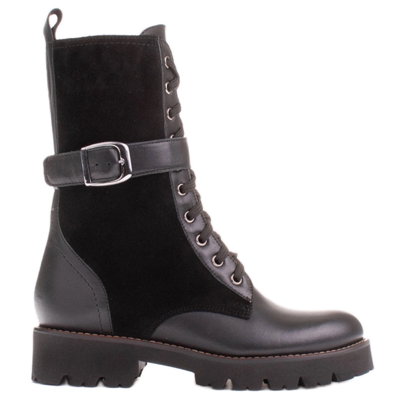 Marco Shoes Botas con cordones y suela ligera 2118B negro
