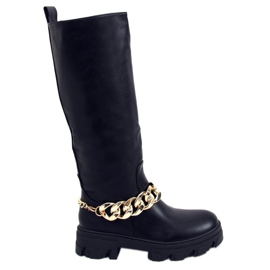 Botas de montar July Black con cadena negro
