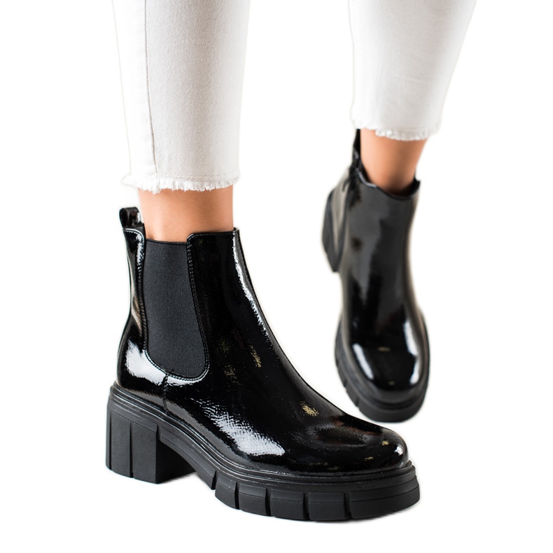 Filippo Botas de moda lacadas negro Filippo Botas de moda lacadas negro