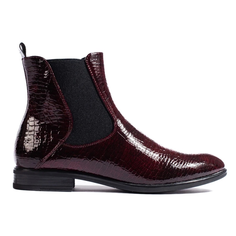 Botines Chelsea lacados de Sergio Leone rojo