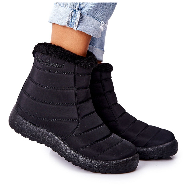 Botas de nieve cálidas negras para mujer Mezyss negro Botas de nieve cálidas negras para mujer Mezyss negro