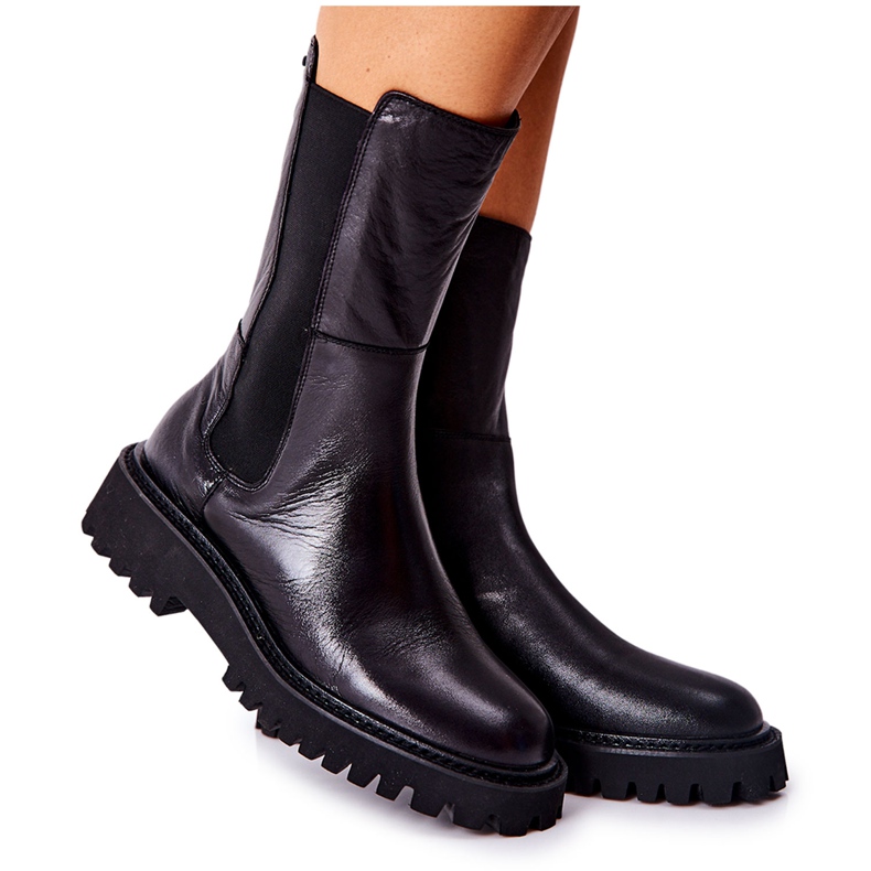 Bota alta Jodhpur Big Star II274416 Negro