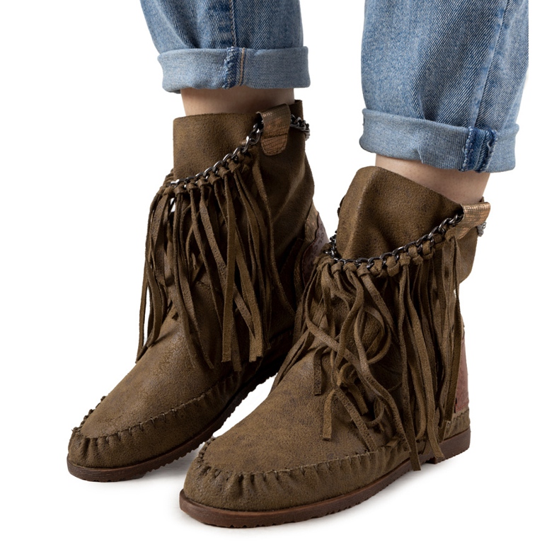 Botas de mujer verdes al estilo boho Maral Botas de mujer verdes al estilo boho Maral