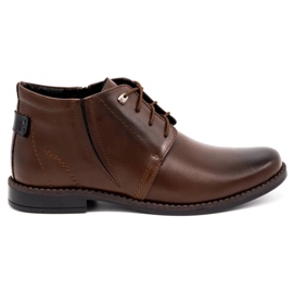 Olivier Botas de piel de invierno para hombre 336LU marrón