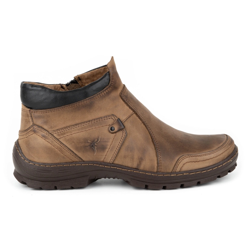 Olivier Botas de piel de invierno para hombre 352MP marrón