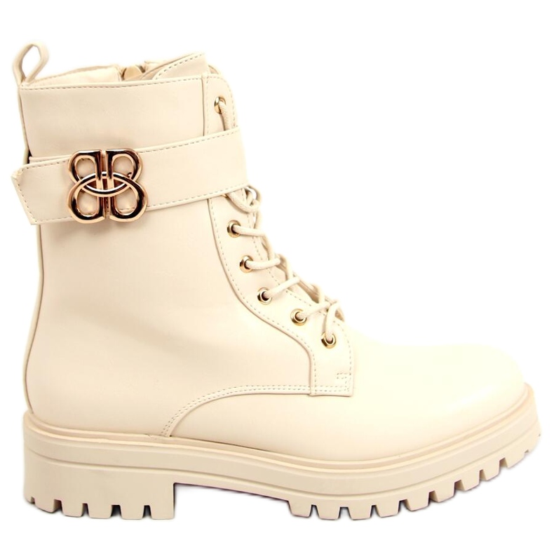 Botas militares Vicky Beige Botas militares Vicky Beige