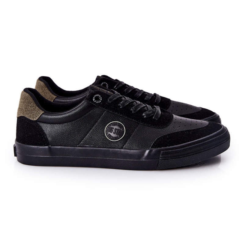 Zapatillas Hombre Piel Big Star II174008 Negro-Verde