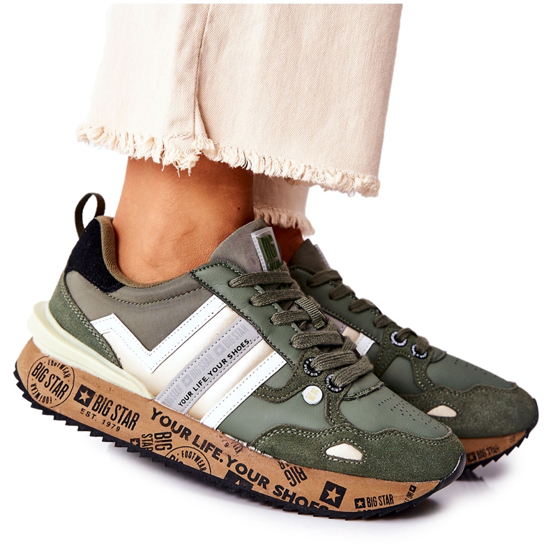 Zapatillas deportivas de mujer Big Star II274299 Khaki caqui verde